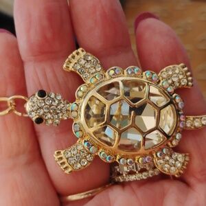 BUY IT NOW PRICE Clear Rhinestone Turtle Keychain Bag Charm